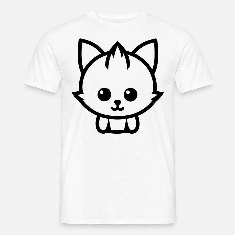 Fuchs - Männer T-Shirt - Weiß