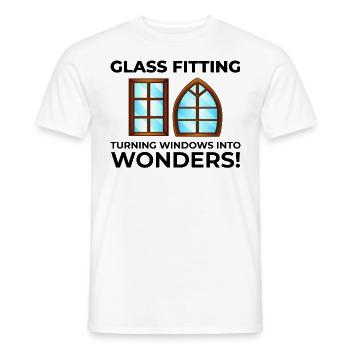 Verglaser Fenster Glasbeschlag Monteur Glasarbeiten - Männer T-Shirt - Weiß - Vorne - AI Model Male 178 dark (178cm)