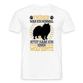 Wolfsspitz war normal Deutscher Wolfsspitz - Männer T-Shirt - Weiß - Vorne - AI Model Male 178 dark (178cm)