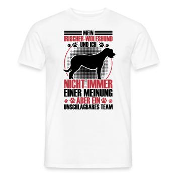 Irischer Wolfshund ist unschlagbar - Männer T-Shirt - Weiß - Vorne - AI Model Male 178 dark (178cm)