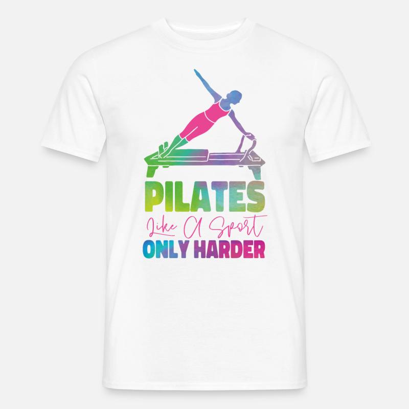 Pilates Instructor Teacher - Männer T-Shirt - Weiß