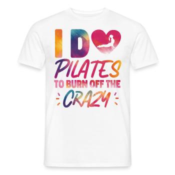 Instructeur de Pilates Enseignant - T-shirt homme - blanc - Devant - AI Model Male 178 dark (178cm)