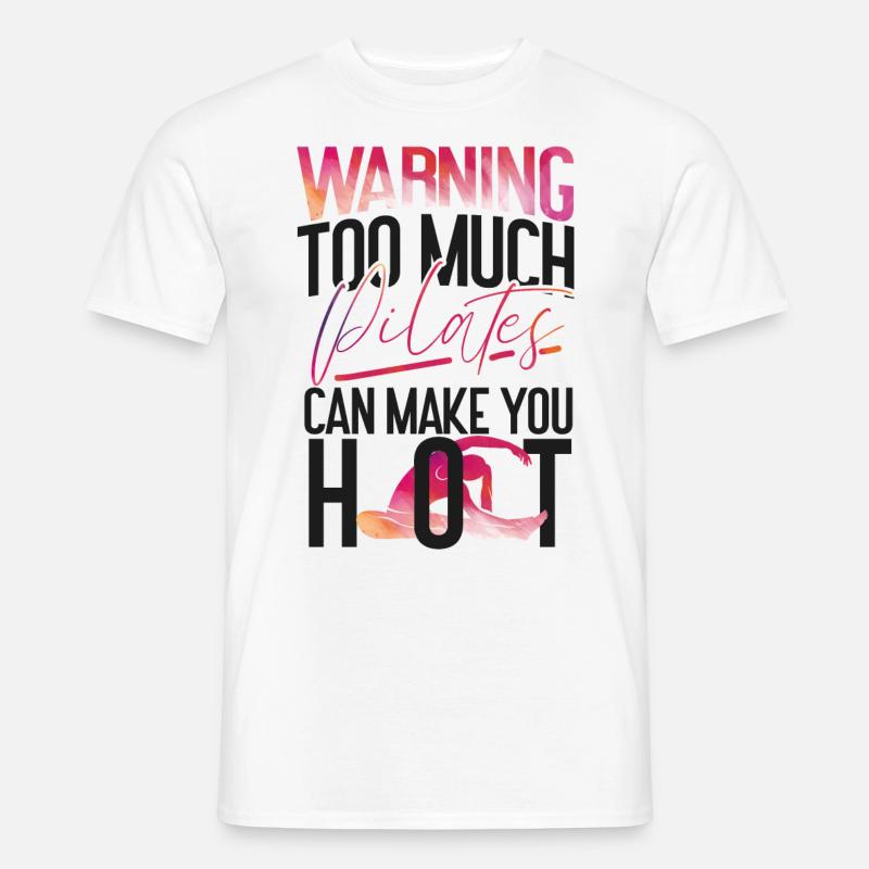 Pilates Instructor Teacher Warning - Männer T-Shirt - Weiß