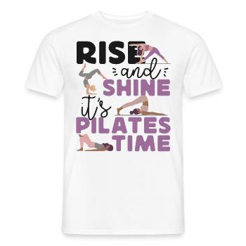 Instructeur de Pilates Teacher Rise - T-shirt homme - blanc - Devant - AI Model Male 178 dark (178cm)