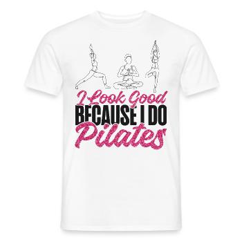 Pilates Instructor Teacher I Look - Männer T-Shirt - Weiß - Vorne - AI Model Male 178 dark (178cm)