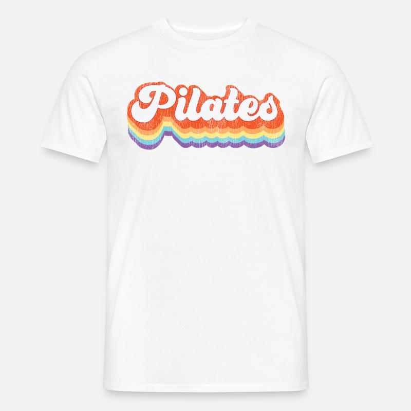 Pilates Instructor Teacher Retro - Männer T-Shirt - Weiß