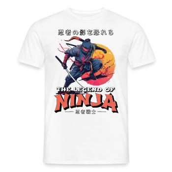 Ninja Kämpfer Krieger Shinobi Japan Schwert Katana - Männer T-Shirt - Weiß - Vorne - AI Model Male 178 dark (178cm)