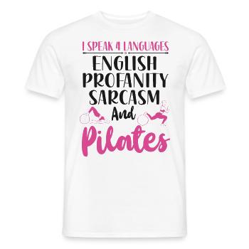 Instructeur de Pilates Professeur Je parle - T-shirt homme - blanc - Devant - AI Model Male 178 dark (178cm)
