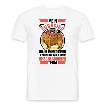 Eurasier ist unschlagbar Eurasian Spitz - Männer T-Shirt - Weiß - Vorne - AI Model Male 178 dark (178cm)