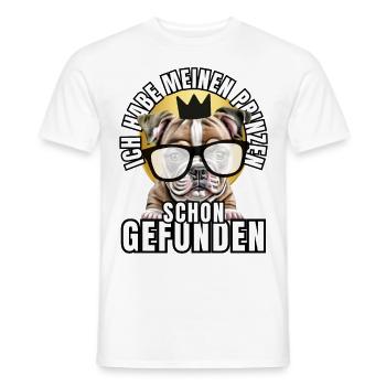 PRINCES FOUND - BULLDOG chien CHIENS - T-shirt homme - blanc - Devant - AI Model Male 178 dark (178cm)
