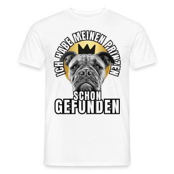 PRINCES FOUND - BULLDOG chien CHIENS - T-shirt homme - blanc - Devant - AI Model Male 178 dark (178cm)