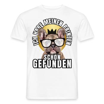 PRINCES FOUND - BULLDOG chien CHIENS - T-shirt homme - blanc - Devant - AI Model Male 178 dark (178cm)