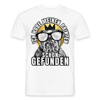 PRINCES FOUND - BULLDOG chien CHIENS - T-shirt homme - blanc - Devant - AI Model Male 178 dark (178cm)