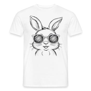 Lustiger Hase Niedliches Kaninchen Hasen Geschenk - Männer T-Shirt - Weiß - Vorne - AI Model Male 178 dark (178cm)