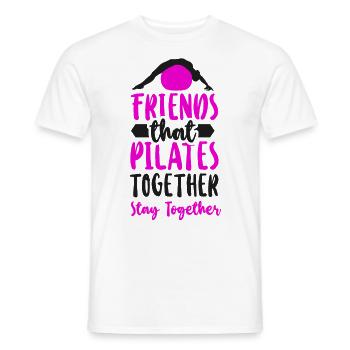 Pilates Instructor Teacher Friends - Men's T-Shirt - white - Front - AI Model Male 178 dark (178cm)