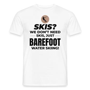 Pieds nus Ski nautique Sports extrêmes Pieds nus - T-shirt homme - blanc - Devant - AI Model Male 178 dark (178cm)