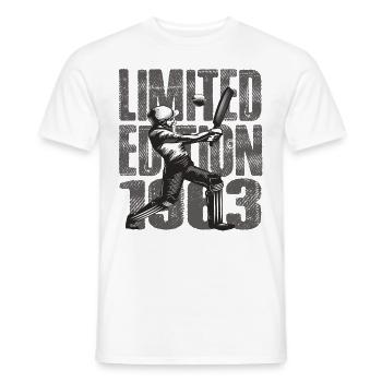 Édition limitée 1963 Édition limitée Cricket - T-shirt homme - blanc - Devant - AI Model Male 178 dark (178cm)