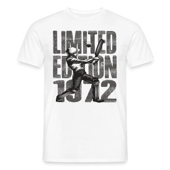Édition limitée 1972 Édition limitée Cricket - T-shirt homme - blanc - Devant - AI Model Male 178 dark (178cm)