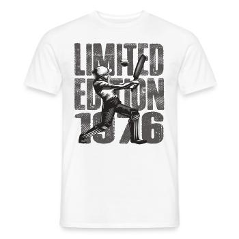 Édition limitée 1976 Édition limitée Cricket - T-shirt homme - blanc - Devant - AI Model Male 178 dark (178cm)
