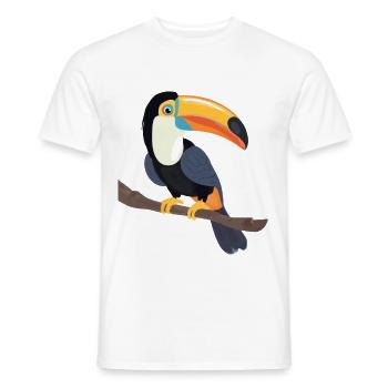 Toucan - Men's T-Shirt - white - Front - AI Model Male 178 dark (178cm)