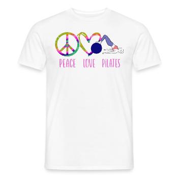 Pilates Instructor Teacher Peace - Männer T-Shirt - Weiß - Vorne - AI Model Male 178 dark (178cm)