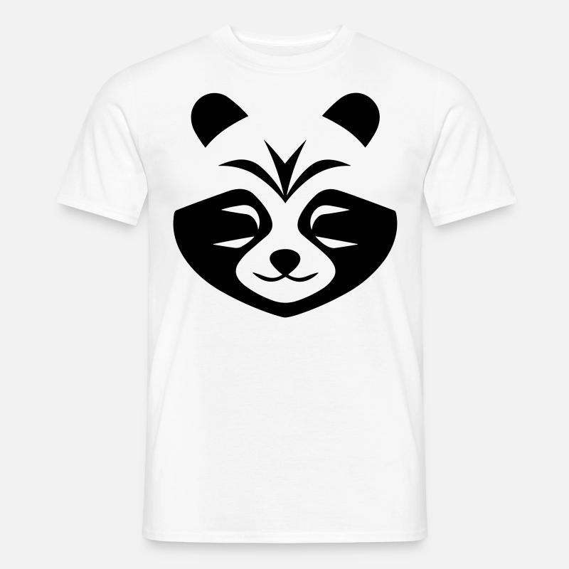 Panda-Kopf - Männer T-Shirt - Weiß