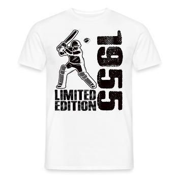 Édition limitée 1955 Édition limitée Cricket - T-shirt homme - blanc - Devant - AI Model Male 178 dark (178cm)