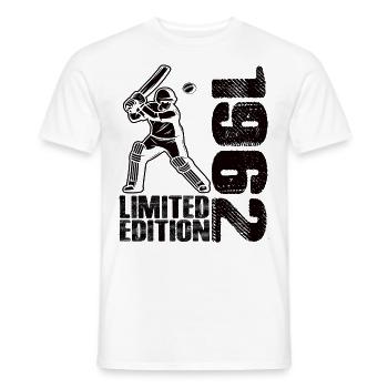 Édition limitée 1962 Cricket en édition limitée - T-shirt homme - blanc - Devant - AI Model Male 178 dark (178cm)