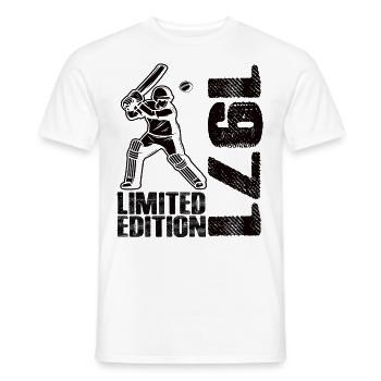 Édition limitée 1971 Édition limitée Cricket - T-shirt homme - blanc - Devant - AI Model Male 178 dark (178cm)