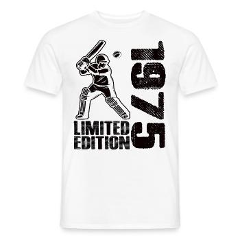 Édition limitée 1975 Édition limitée Cricket - T-shirt homme - blanc - Devant - AI Model Male 178 dark (178cm)
