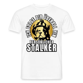CHIEN DE CHASSE PERSONNEL CHIEN BOULEDOGUE - T-shirt homme - blanc - Devant - AI Model Male 178 dark (178cm)