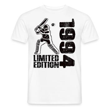 Édition limitée 1994 Édition limitée Cricket - T-shirt homme - blanc - Devant - AI Model Male 178 dark (178cm)