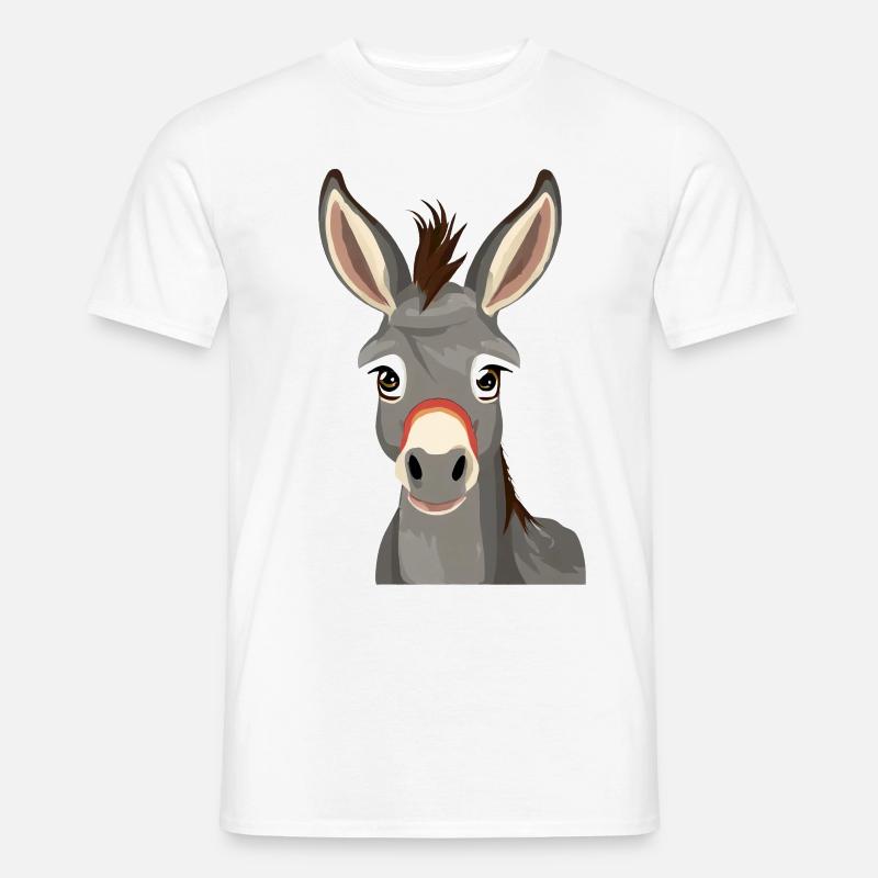 Niedlicher Esel - Männer T-Shirt - Weiß