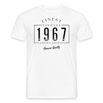 Finest Vintage 1967 Millésime 1967 Anniversaire Anniversaire - T-shirt homme - blanc - Devant - AI Model Male 178 dark (178cm)