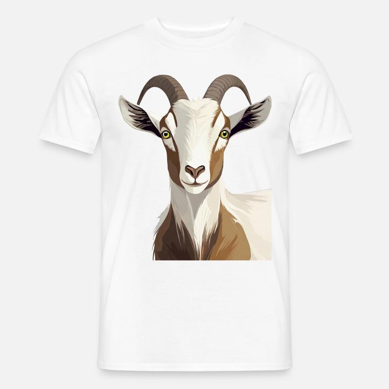 Ziege - Männer T-Shirt - Weiß