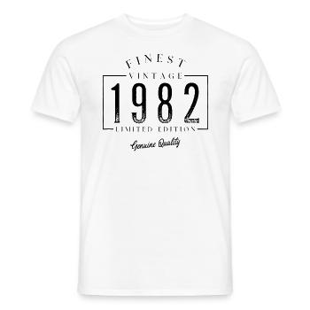 Meilleur millésime 1982 Millésime 1982 Anniversaire - T-shirt homme - blanc - Devant - AI Model Male 178 dark (178cm)