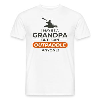 kayaking Gradpa Kayak Canoe Kayaker Funny - Men's T-Shirt - white - Front - AI Model Male 178 dark (178cm)