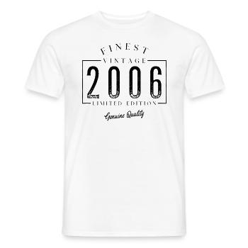 Meilleur millésime 2006 Millésime 2006 Anniversaire Anniversaire - T-shirt homme - blanc - Devant - AI Model Male 178 dark (178cm)