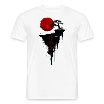 Bonsai Tree Japan Landscape Calmness Aesthetic - Men's T-Shirt - white - Front - AI Model Male 178 dark (178cm)