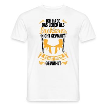 Peintre de véhicules La vie d’un peintre automobile - T-shirt homme - blanc - Devant - AI Model Male 178 dark (178cm)