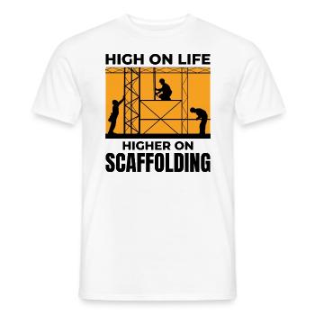 Scaffolder Scaffold Builder Scaffolding Platform - Men's T-Shirt - white - Front - AI Model Male 178 dark (178cm)