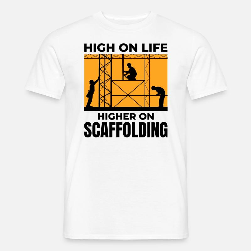 Gerüstbauer Gerüstbauer Gerüstbaubühne - Männer T-Shirt - Weiß