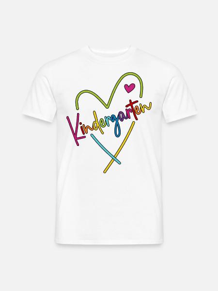 Kindergarten Herz - Männer T-Shirt - Weiß