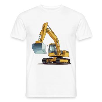 Bagger - Männer T-Shirt - Weiß - Vorne - AI Model Male 178 dark (178cm)