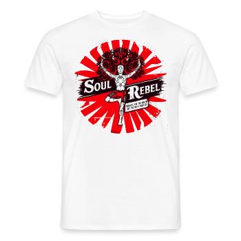 Soul Rebel! - Männer T-Shirt - Weiß - Vorne - AI Model Male 178 dark (178cm)