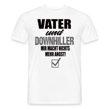 Father and downhiller - Men's T-Shirt - white - Front - AI Model Male 178 dark (178cm)