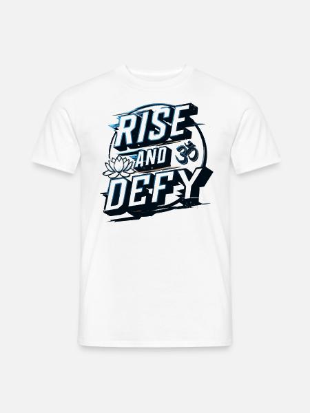 RISE AND DEFY - Männer T-Shirt - Weiß
