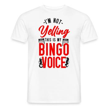 Bingo Player I'm Not Yelling This - Men's T-Shirt - white - Front - AI Model Male 178 dark (178cm)
