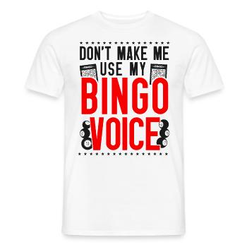 Joueur de bingo, ne m’oblige pas à utiliser mon - T-shirt homme - blanc - Devant - AI Model Male 178 dark (178cm)