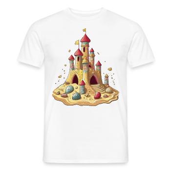 Sandcastle - Men's T-Shirt - white - Front - AI Model Male 178 dark (178cm)